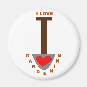 Imã Eu Adoro Gardening Spade Magnet