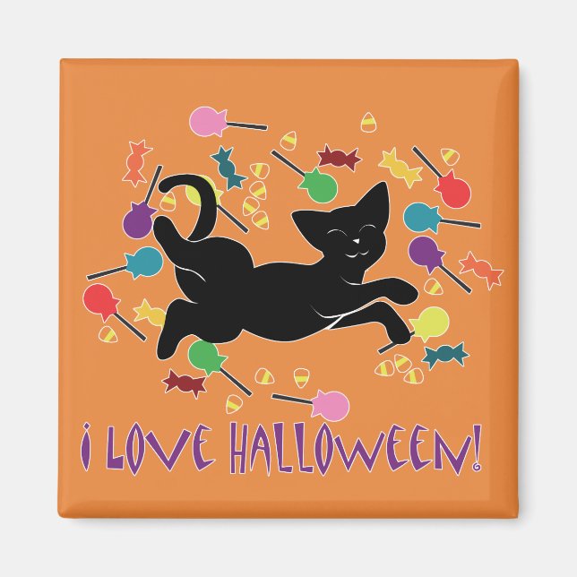 Imã Eu Adoro Halloween! (Frente)