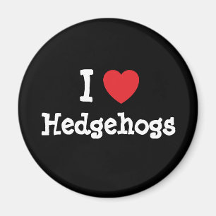 Imã Eu adoro Hedgehogs coração personalizado persona