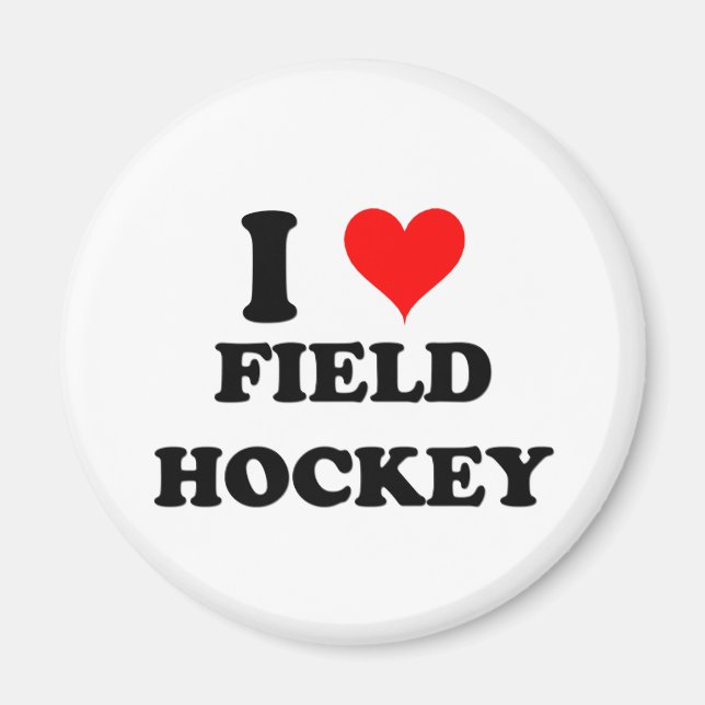 Imã Eu adoro Hockey de Campo (Frente)