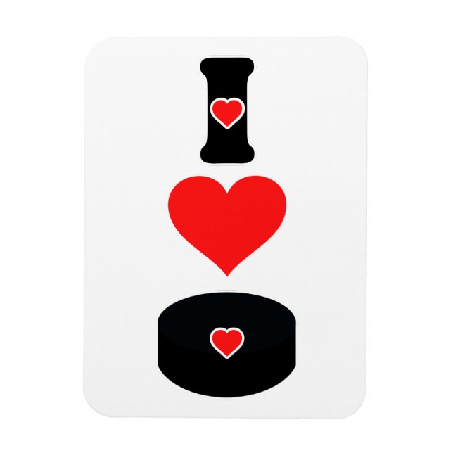 Ímã Eu adoro hóquei (Vertical)