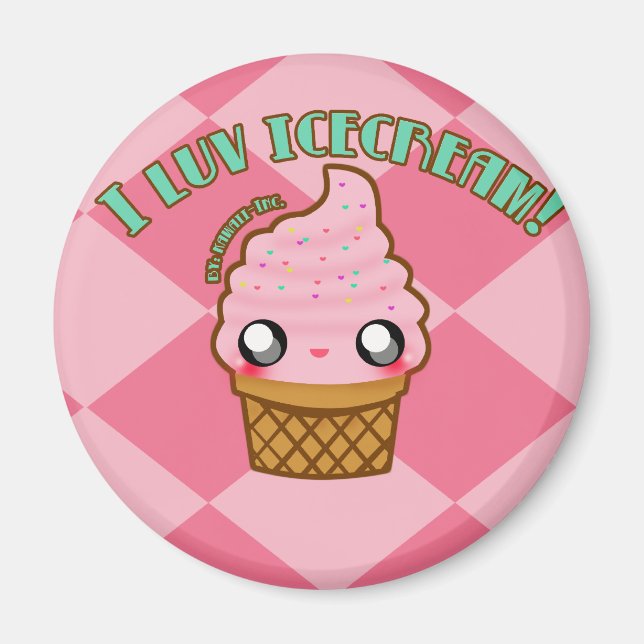 Imã Eu adoro Icecream! (Frente)