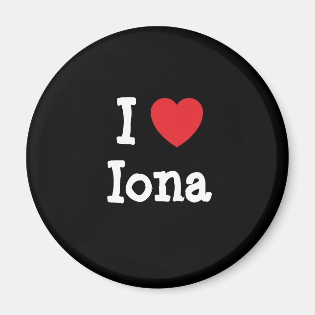Imã Eu adoro Iona Heart-Shirt (Frente)