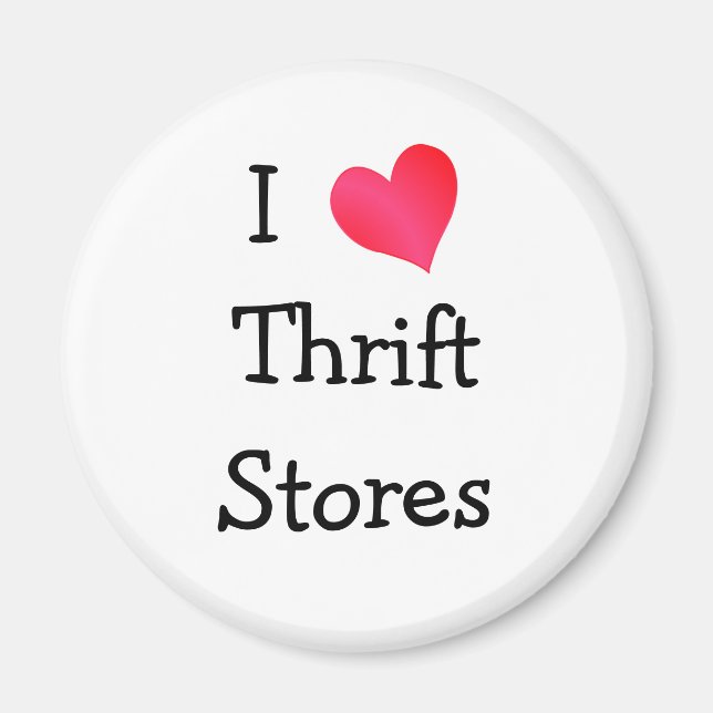 Imã Eu Adoro Lojas De Thrift (Frente)