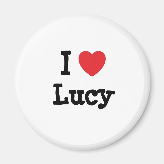 Imã Eu adoro Lucy Heart-Shirt (Frente)