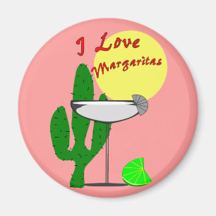 Imã Eu adoro margaritas — Margarita Amava T-Shirts