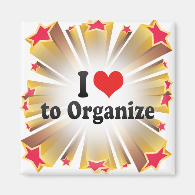 Imã Eu adoro me organizar (Frente)