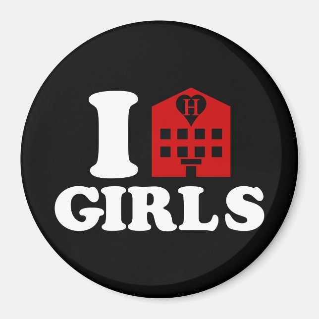 Imã Eu Adoro Meninas De Hotel (Frente)