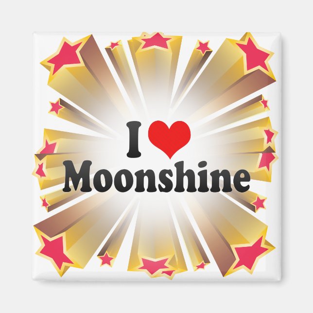 Imã Eu Adoro Moonshine (Frente)
