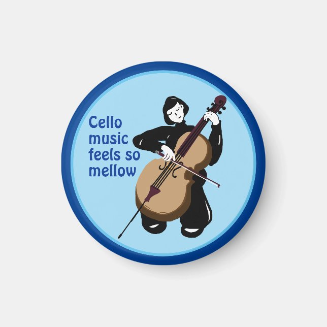 Imã eu adoro música cello (Frente)