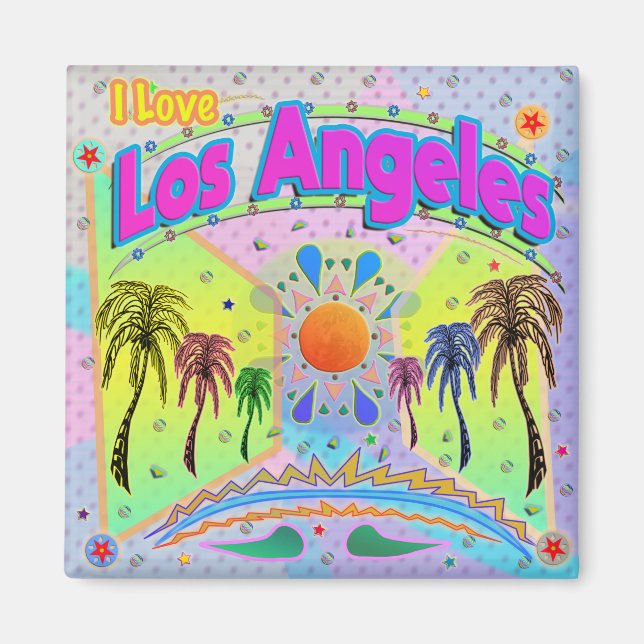 Imã Eu adoro o anjo calmo de Los Angeles (Frente)