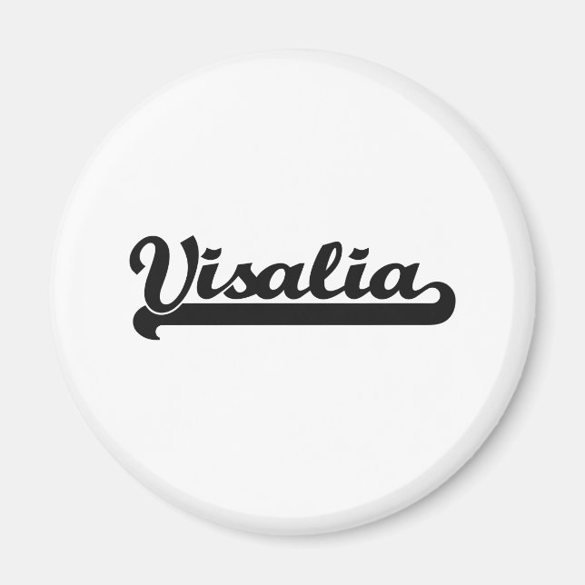 Imã Eu adoro o Design Clássico de Visalia California (Frente)
