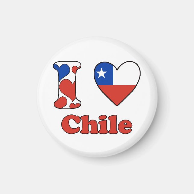 Imã Eu adoro o ímã do Chile (Frente)