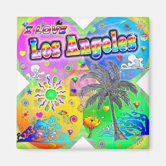 Imã Eu adoro o Magnet de Los Angeles Quadro Seasons