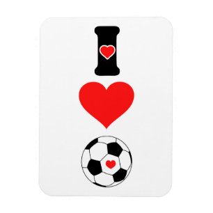 Ímã Eu adoro o Soccer Magnet