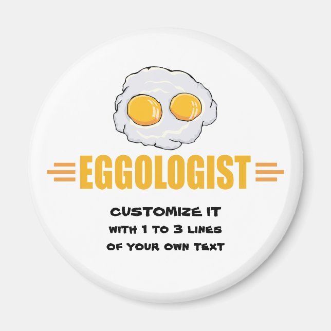 Imã Eu Adoro Ovos (Frente)