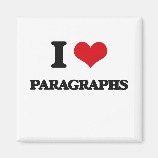 Imã Eu Adoro Parágrafos (Frente)