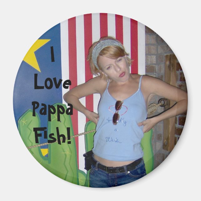 Imã Eu Adoro Peixe Pappa! (Frente)