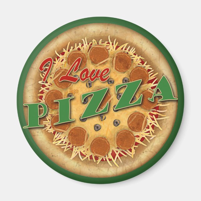 Imã Eu Adoro Pizza (Frente)