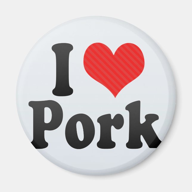 Imã Eu Adoro Pork (Frente)