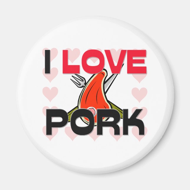 Imã Eu Adoro Pork (Frente)