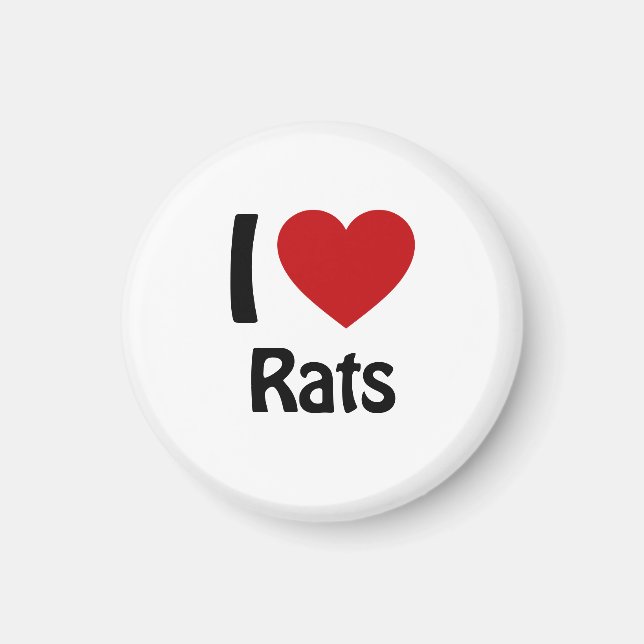 Imã Eu adoro ratos (Frente)