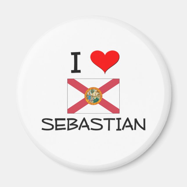 Imã Eu adoro SEBASTIAN Florida (Frente)