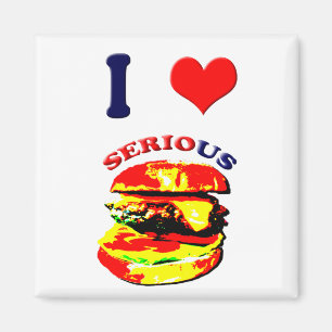 Imã Eu Adoro Sérios Burgers