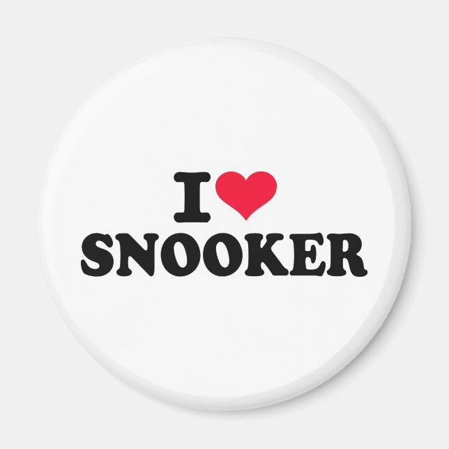 Imã Eu adoro snooker (Frente)