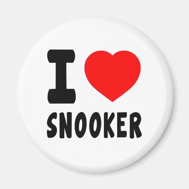 Imã Eu Adoro Snooker (Frente)