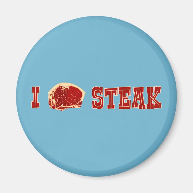 Imã Eu Adoro Steak (Frente)