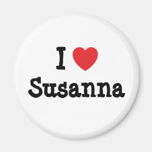 Imã Eu adoro Susanna Heart Shirt