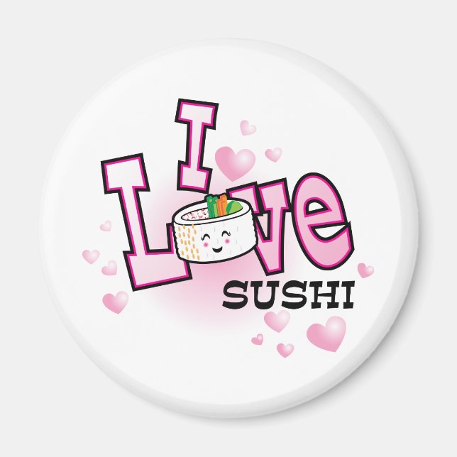 Imã Eu adoro sushi (Frente)