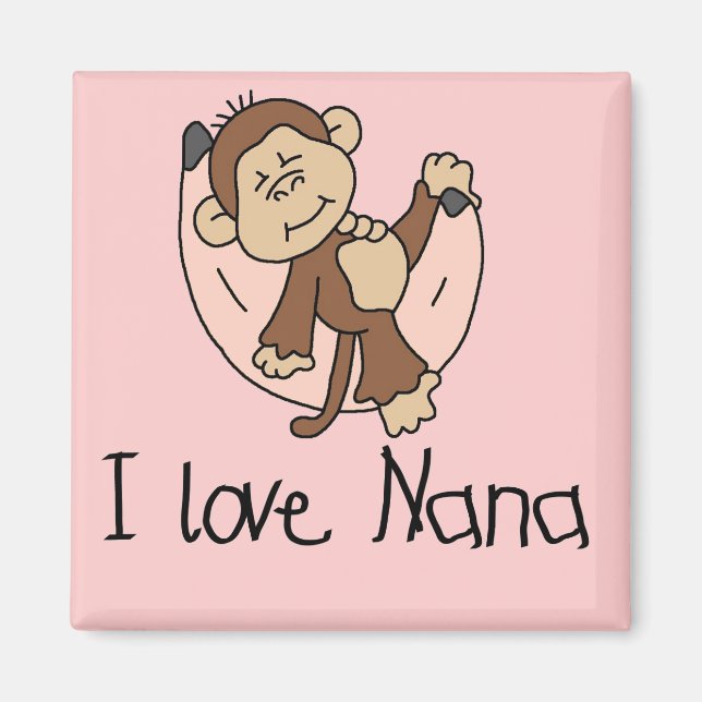 Imã Eu adoro t-shirts e presentes da Nana (Frente)