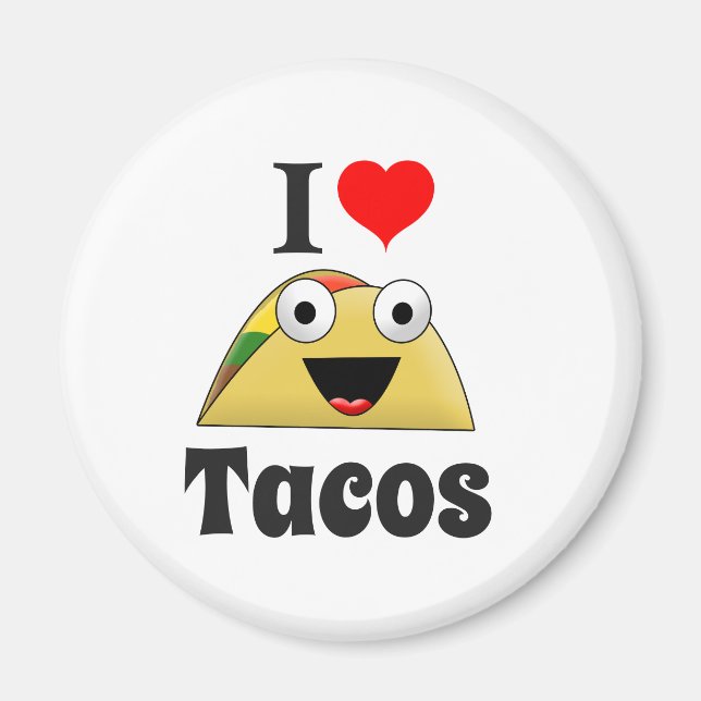 Imã Eu Adoro Tacos (Frente)