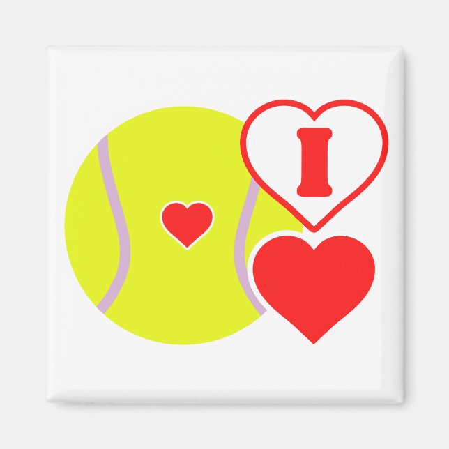 Imã Eu adoro tênis (Frente)