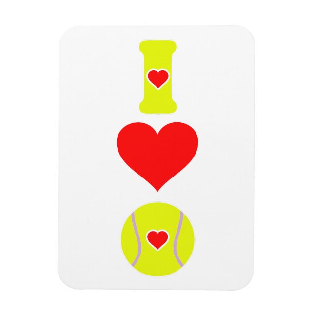 Ímã Eu adoro tênis (Vertical)