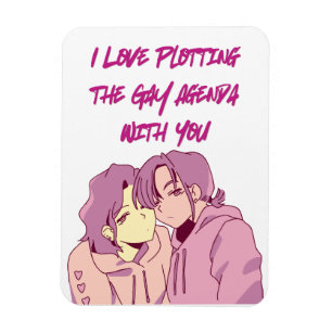 Ímã Eu Adoro Traçar a Agenda Gay Com Você