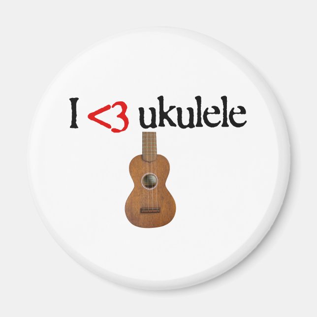 Imã Eu adoro ukulele (Frente)