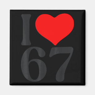 Imã Eu Amo 67 Coração Dia dos Namorados 67º Aniversári