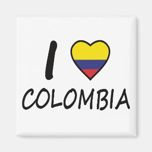 Imã Eu amo a bandeira colombiana Colômbia