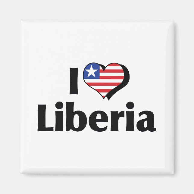 Imã Eu Amo a Bandeira da Libéria (Frente)