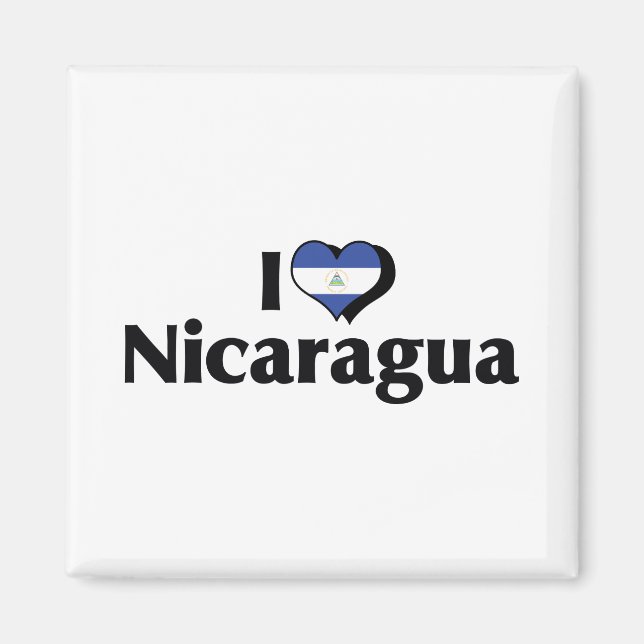 Imã Eu Amo a Bandeira da Nicarágua (Frente)