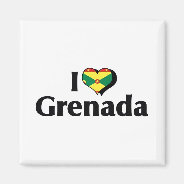 Imã Eu Amo a Bandeira de Granada (Frente)