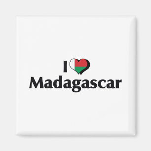 Imã Eu Amo a Bandeira de Madagascar