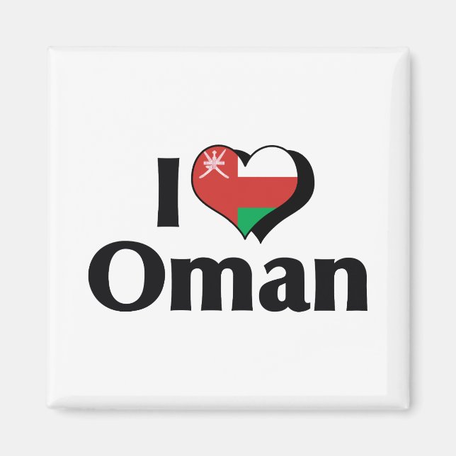 Imã Eu Amo a Bandeira de Omã (Frente)