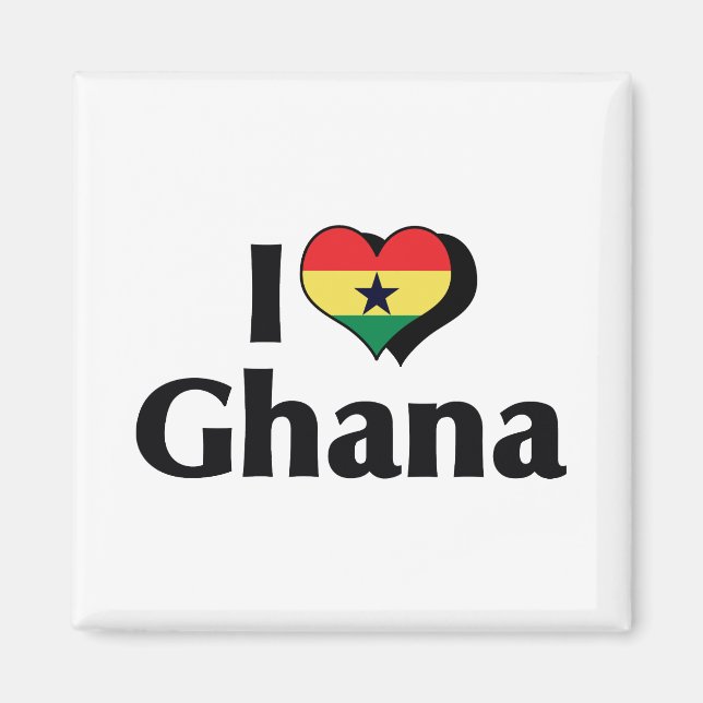 Imã Eu Amo a Bandeira do Gana (Frente)