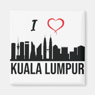 Imã Eu amo a cultura malaia de Kuala Lumpur Skyline
