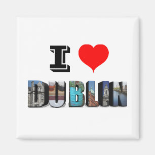 Imã Eu amo a foto do viagem de Dublin Ireland 3D