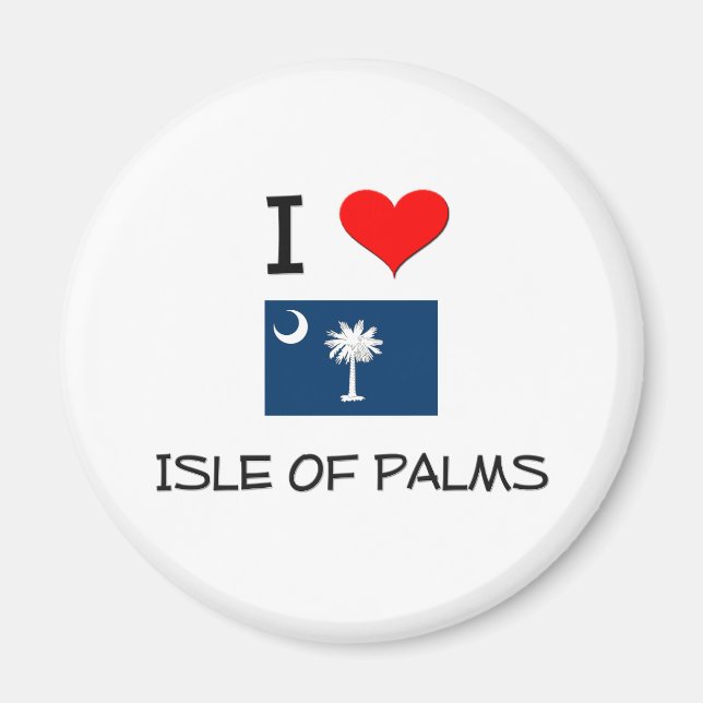 Imã Eu Amo A Ilha De Palms Carolina Do Sul (Frente)